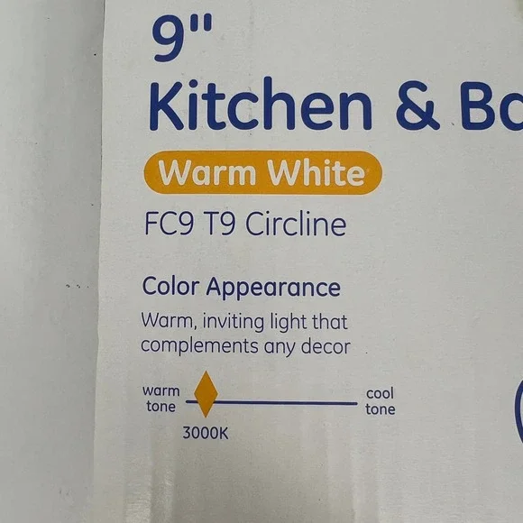 GE 9 Inch Kitchen‎ & Bath Warm White FC9 T9 Circline Fluorescent Light Bulb 30W - Picture 7 of 9